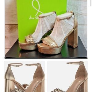 Sam Edelman Metallic Gold Platform Heels
